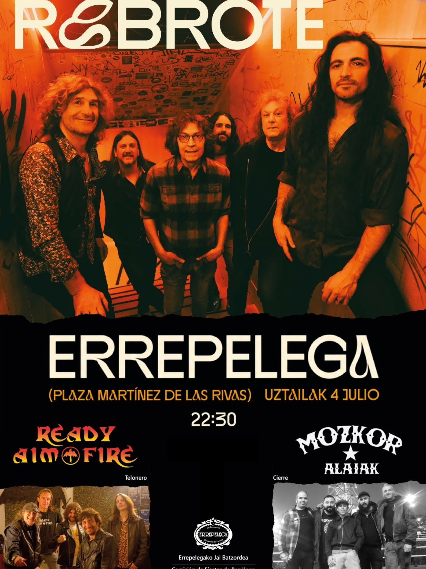 Concierto Ready Aim Fire en Errepelega 2026 Ready Aim Fire errepelega 2026